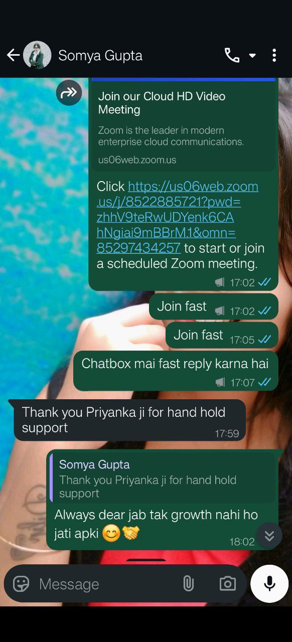 Somya Gupta — Hand-hold Support